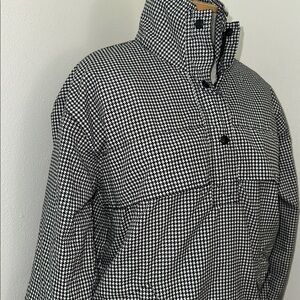 Sunderland of Scotland black white houndstooth pullover ladies weather eater s